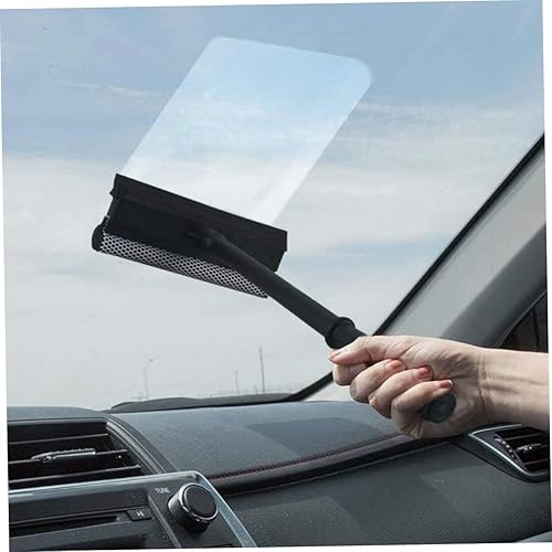 Miniatura 4 de LALAFINA Cepillo de ventana de doble cara, raspador de ducha, escobilla de limpiaparabrisas de espejo para coche, rascador de vidrio,