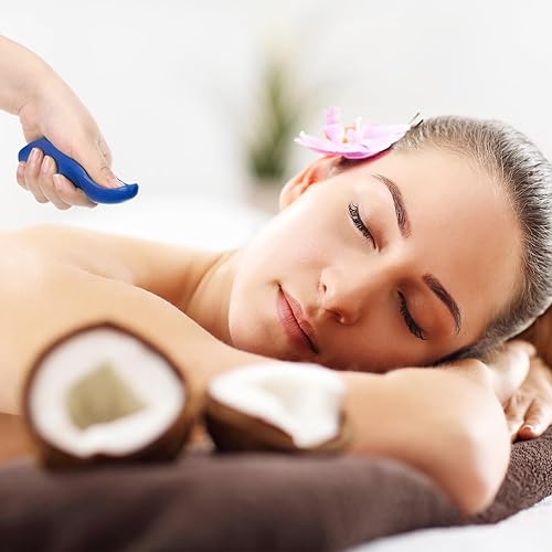 Miniatura 5 de Nuanchu 2 piezas azul y verde pulgar saver herramienta de masaje masajeador de tejido profundo para reflexología de presión profesional cuello