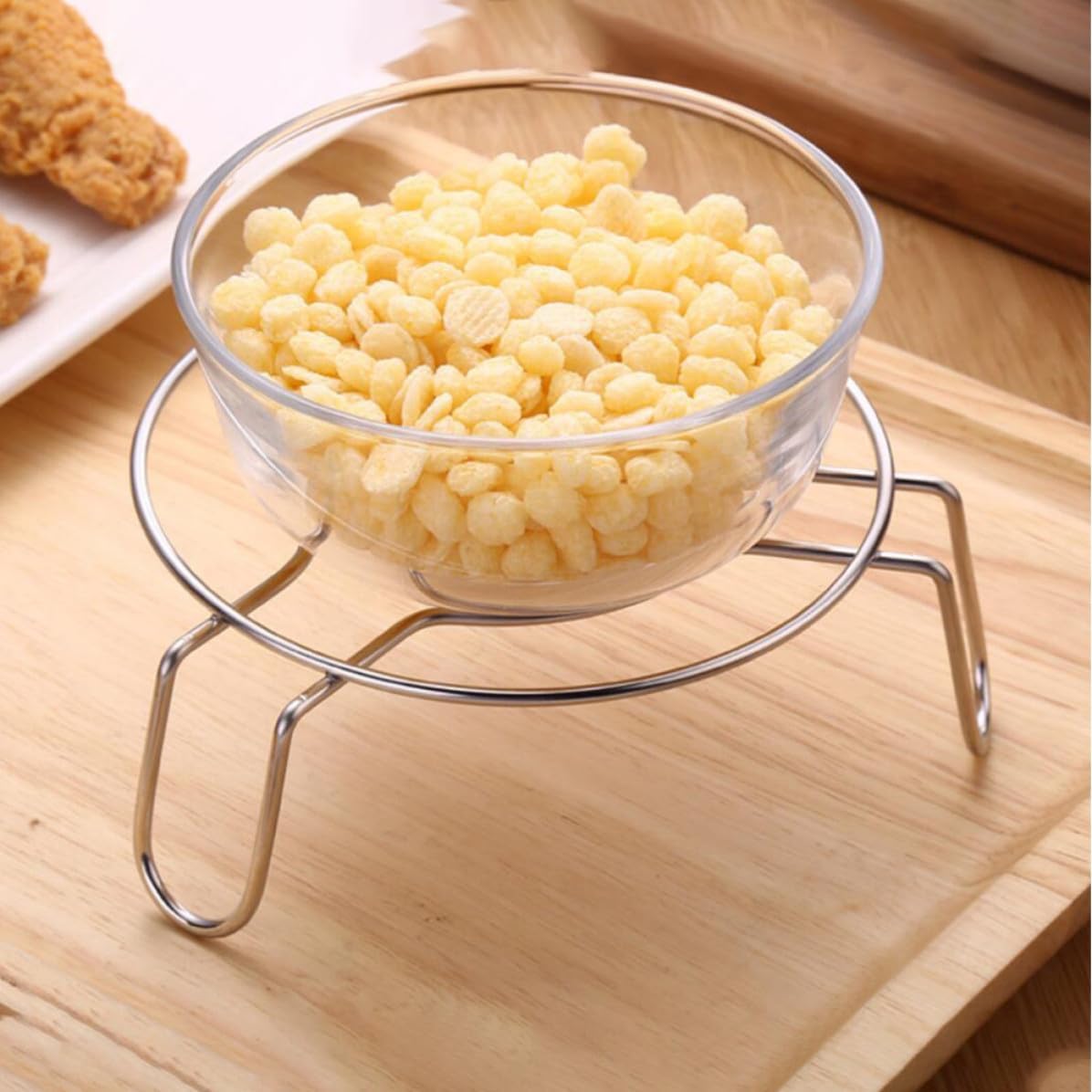 Steam Rack round Cooking Stand with Tripod Feet, Stainless Steel 4pcs