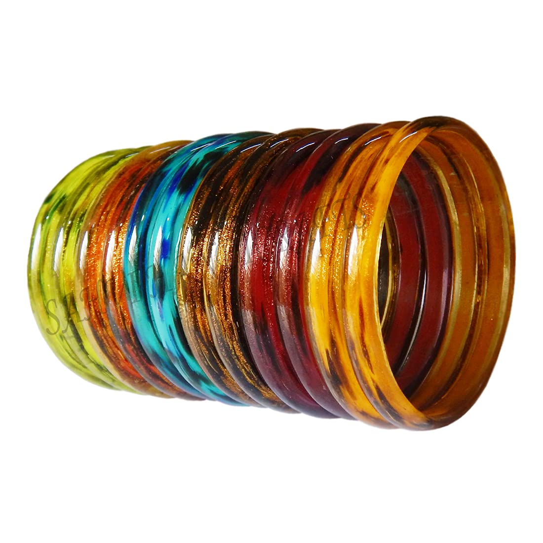 SAHVI HANDICRAFTS 12 Multicolour Bangle Set For Women And Girls (Pack Of 12) (Multicolor, 2.8) (B097GMZ7LP) Amazon Price History, Amazon Price Tracker
