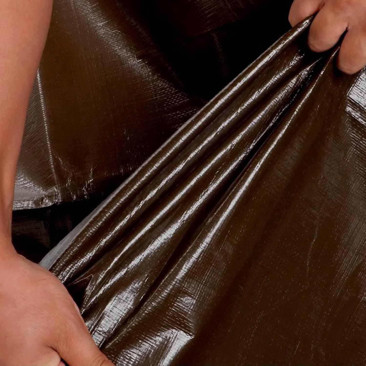 Gruba plandeka polietylenowa, wodoodporna plandeka na zewnątrz, gruba plandeka, odporna na promieniowanie UV z wzmocnionymi krawędziami i metalowymi oczkami Silver, 3x6m/10x20ft