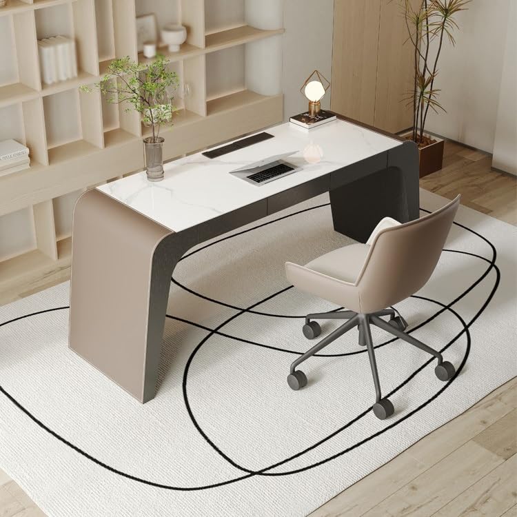 ENGENDER Schreibtisch Einfache Wohnzimmermöbel aus Holzfelsenplatten, geeignet for Moderne Arbeitszimmer zu Hause, Firmenbüro Office Desk(160cm)