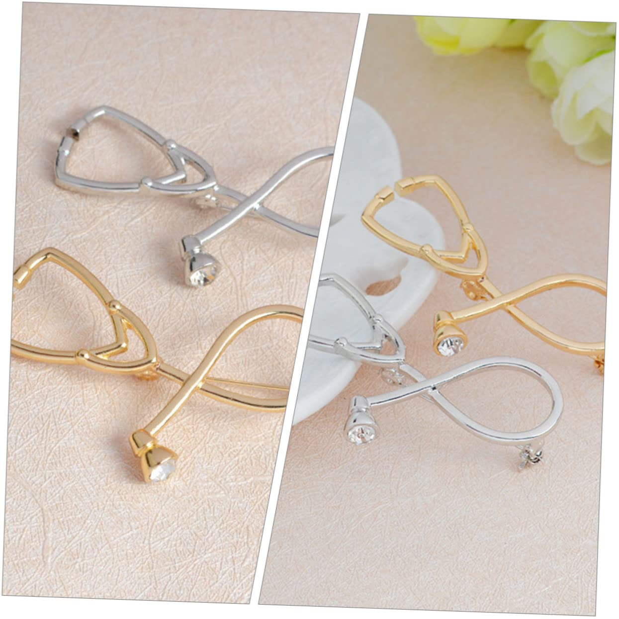 Stk Stethoskop-Brosche Stethoskop-Abzeichen Denkmal Ornament krankenschwester Arzt Grad Anstecknadel Sicherheitsnadelverzierung malen Taschen Schmuck schmücken Kind