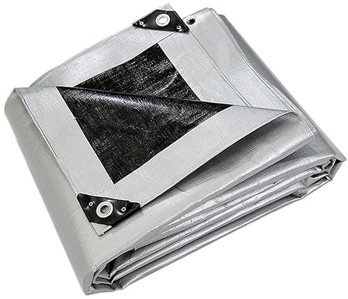 WDB Bâche de protection 260 g - Revêtement des deux côtés - Imperméable - Lavable - Longue durée - Stabilisée aux UV - Universel - Avec œillets - Différentes tailles au choix (4 m x 4 m) Cover