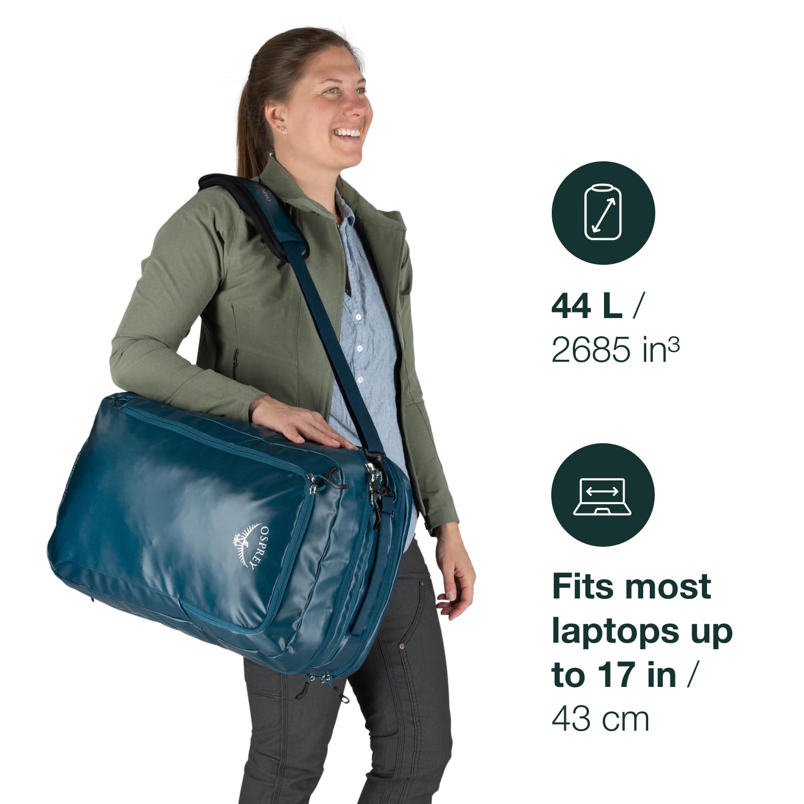 Osprey Europe Transporter Carry-On Bag, Plecak Unisex-Dorosły, Tan betonowy, jeden rozmiar