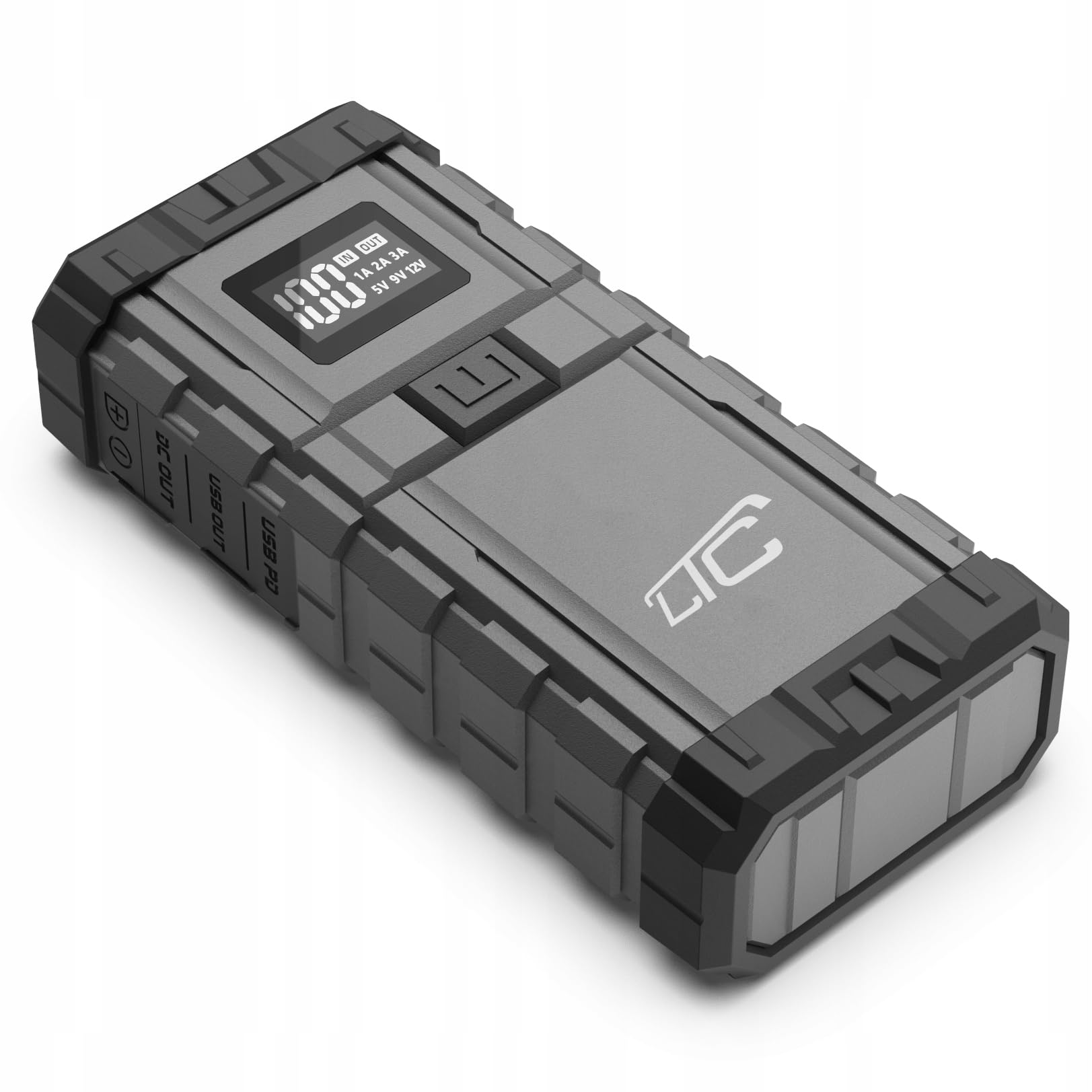 LTC Jump Starter Power Bank USB para Coche Arrancador Compacto 24000MAH/2500A Power Bank QC TYP-C PD 65W/USB out 3A DC 12V