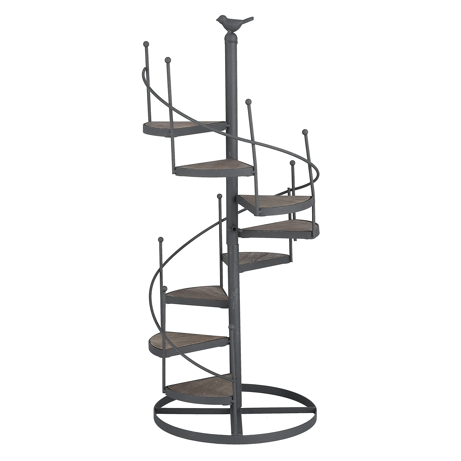 Ejoyous Soporte para Flores y Plantas de Metal Estilo Europeo - Estante con Escalera de Caracol