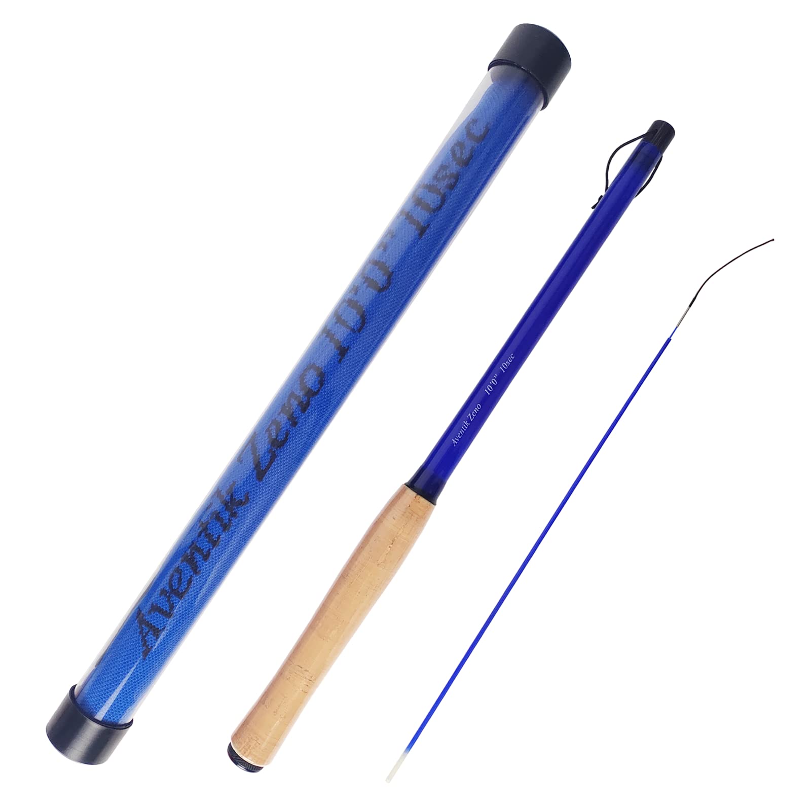 Aventik Zeno Tenkara Rod in 9ft/10ft, Complete Beginner Tenkara Rod Kit, S2 Fiberglass 6:4 Soft M-Action Super Lightweight and Compact Tenkara Fly