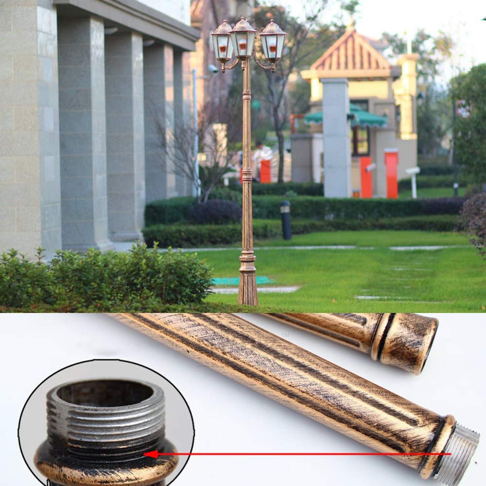 Lanterne pilier vintage à 3 lumières en aluminium moulé sous pression pour terrasse, parc communautaire, éclairage de route carré traditionnel E27