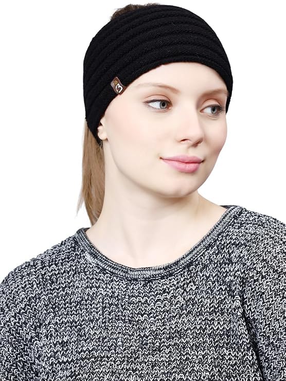 kindertales Soft Knitted Woolen Headband Earwarmer Earmuff Earcover for Men, Women & Kids | Stretchable Winter Hairband for Cold Weather, Outdoor Sports & Travel | Unisex Warm Ear Protector-picture-39