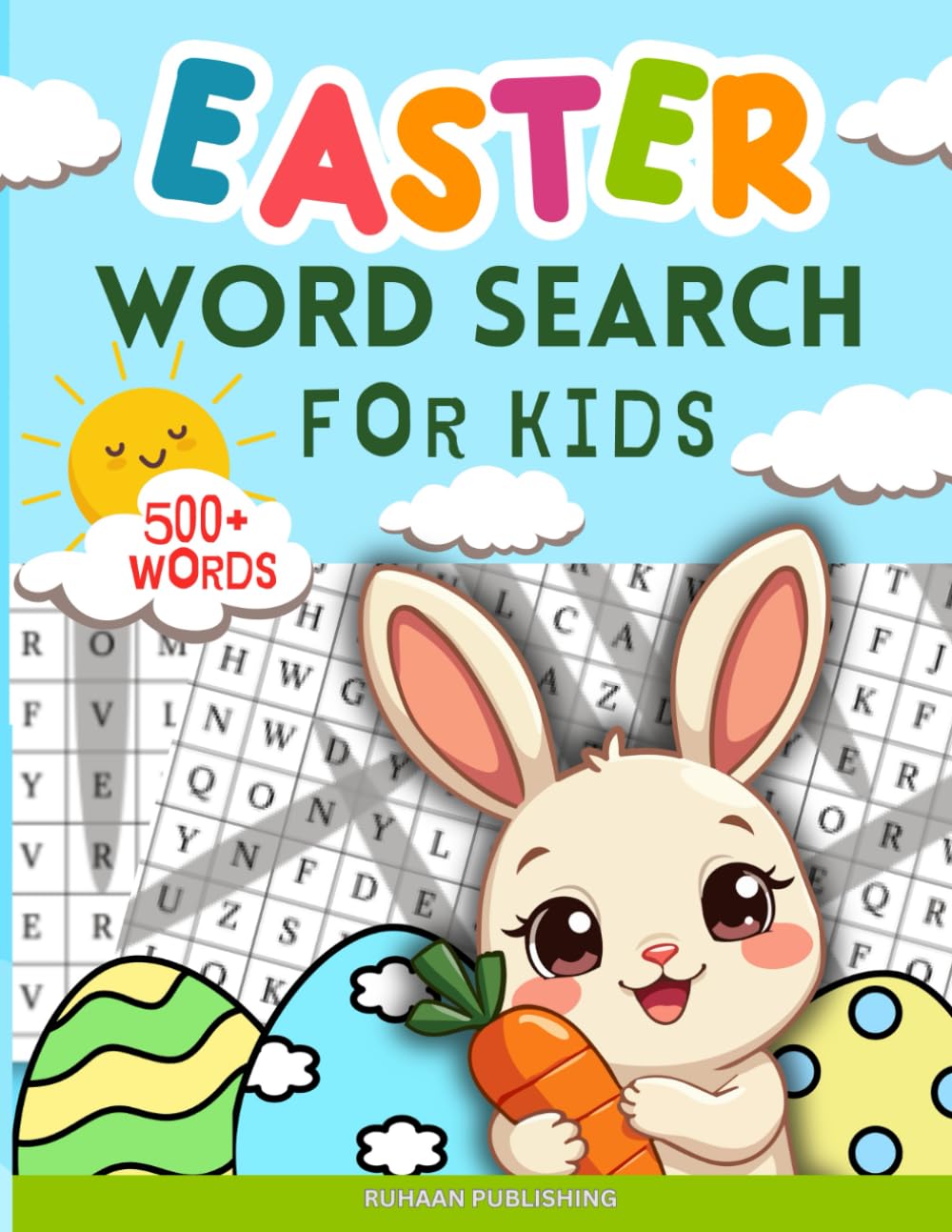 Easter Word Search for kids Ages 6 and above with 500+ word searches: A fun and engaging Easter Activity Book with solutions : Basket Stuffer, Easter ... and Girls. (Easter Basket Stuffers for Kid)