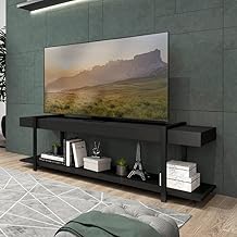 Rack para Tv Habitat Preto e Tubos Carraro (Preto)