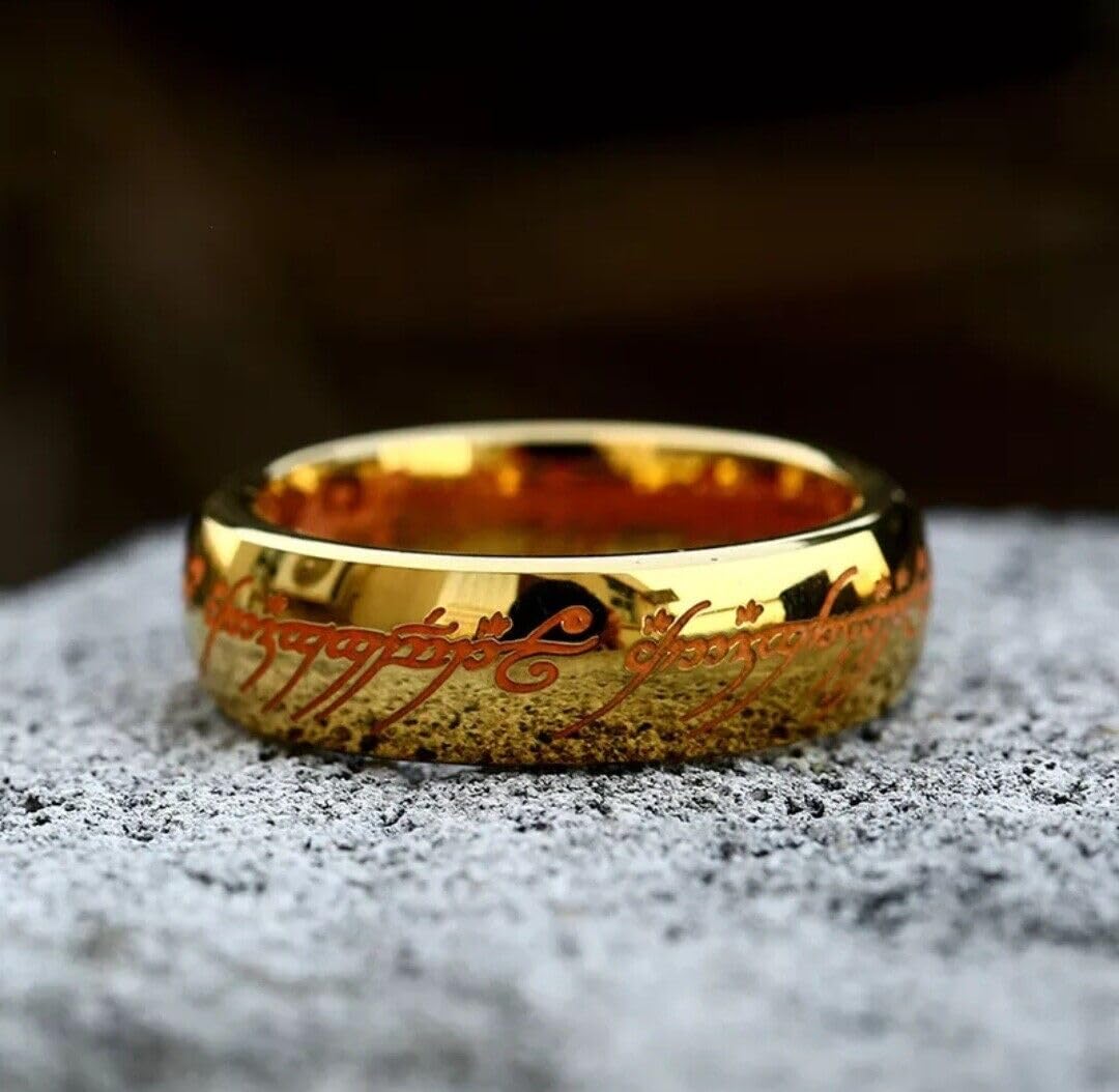 Genérico EL SEÑOR DE LOS ANILOS: ANILLO DE ACERO ÉLFICO FOSPHORESCENTE GLOW/NOCHE