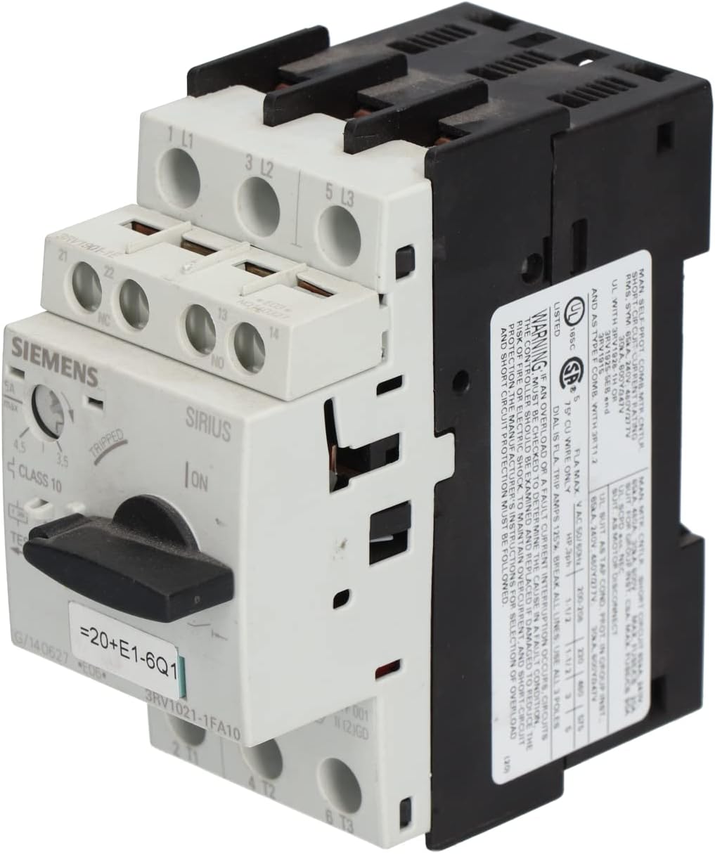 Siemens 3RV10211FA10 CircuitBreaker Size S0, for Motor Protection