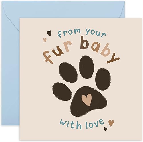 CENTRAL 23 - Bonita tarjeta de cumpleaños para dueños de perros - "From Your Fur Baby" - Dulces regalos para el día de la madre para dueños de