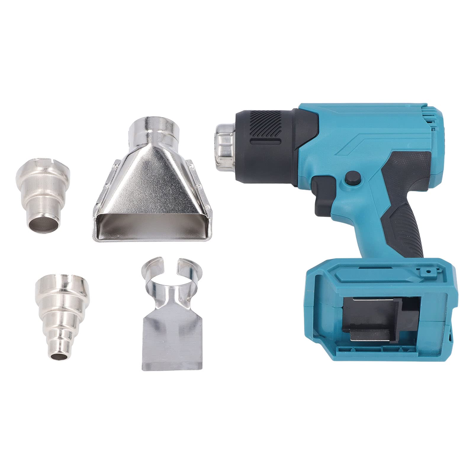 Pistola De Calor, Kit De Pistola De Aire Caliente De Calentamiento Rápido De Plástico Portátil Recargable De 3 Engranajes ABS, Con 4 Boquillas, Para Embalaje, Embalaje De Vinilo, Decapado De Pintura,