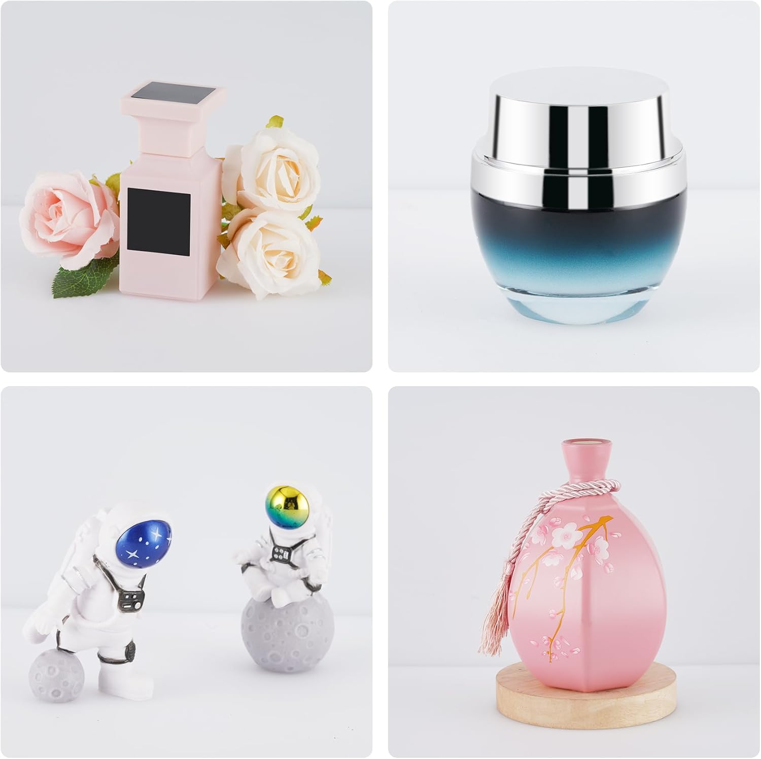 Meking Product Photography Backdrops Dual- Sided Matte and Reflective White Photo Background for Food, Makeup, Jewelry and Other Small Product, 2Pcs 15.7x11.8in Photo Backdrop Boards with 2Pcs Bracket