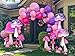 6pcs Pink Purple Mushroom Balloons Butterfly Balloons for Fairy Birthday Party Decorations Enchanted Forest Decorations Alice Wonderland Birthday Party Christmas Fairy First Birthday Decor Baby Shower
