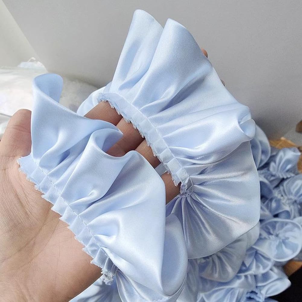 Amazon.com: Tong Gu Satin Faux Silk Ruffles Edging Trimming Trim