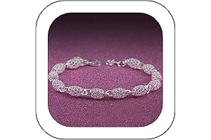 925 Sterling Silver Hollow Chain Bracelet