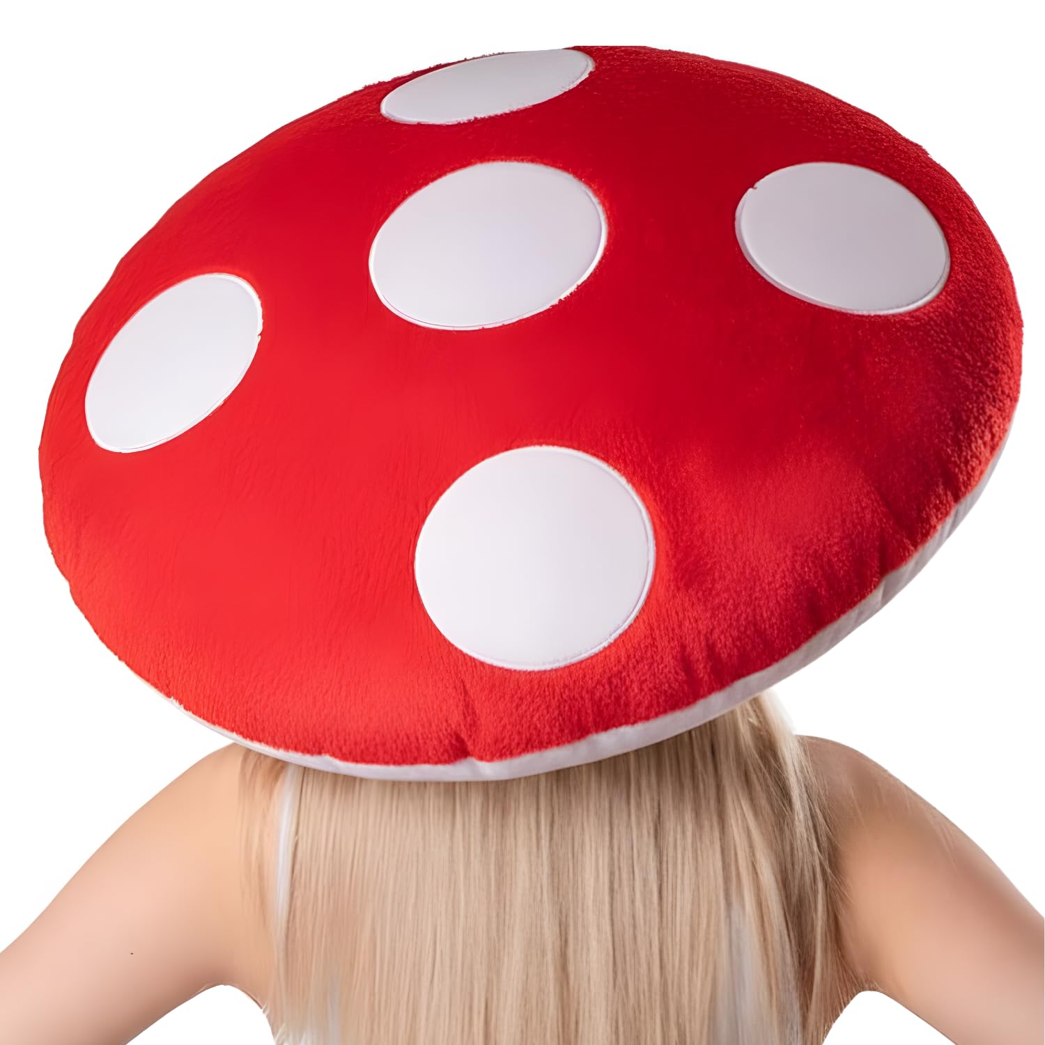 Mushroom Hat Costume - Fedora Hat Red Cap - Women Woman Lady Girls Adult - Cosplay Roleplay Accessories Halloween