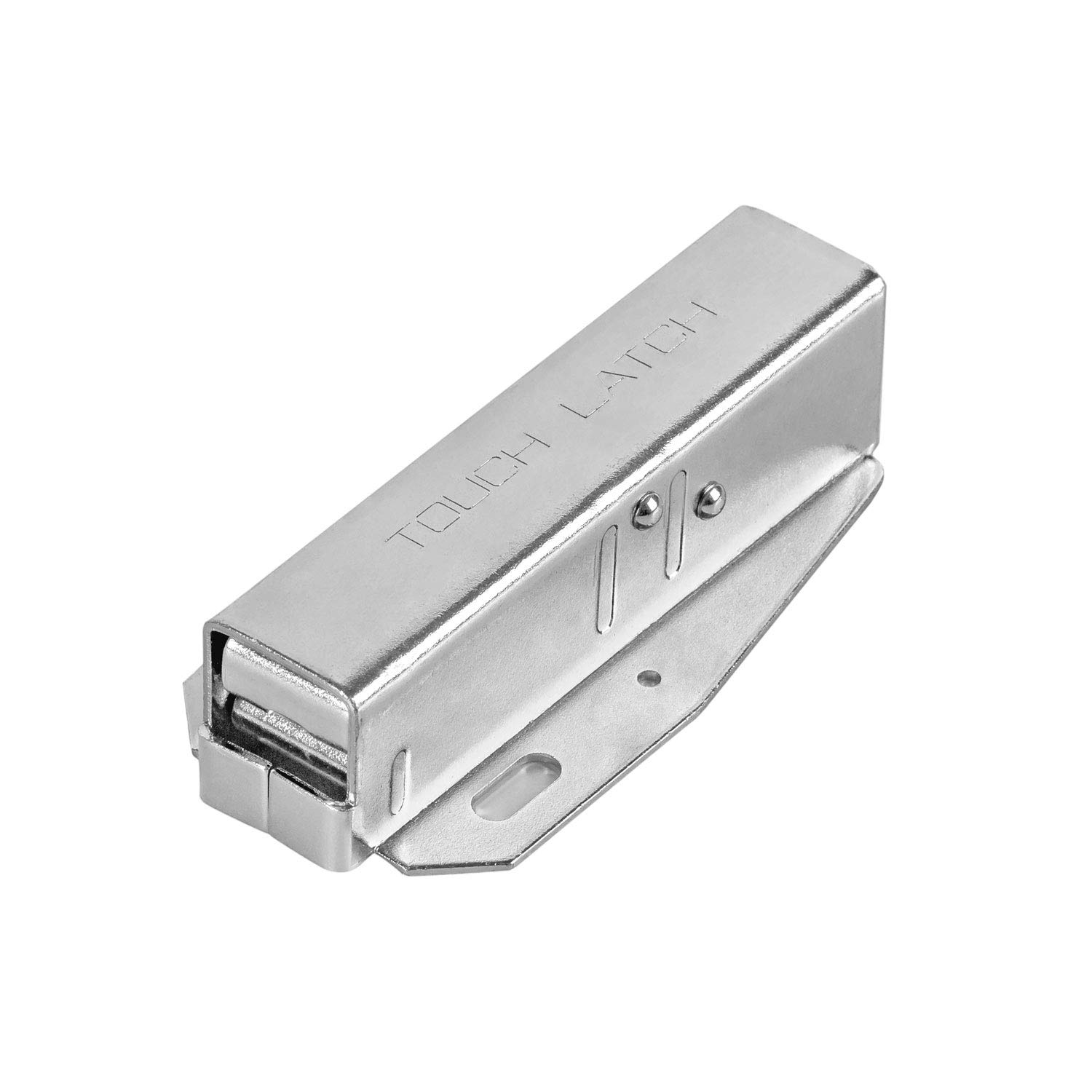 Gedotec Pestillo de muelle AUTOMATIK Push-to-Open pestillo de puerta Toutch-Latch | Pestillo de mueble para atornillar | Metal galvanizado brillante