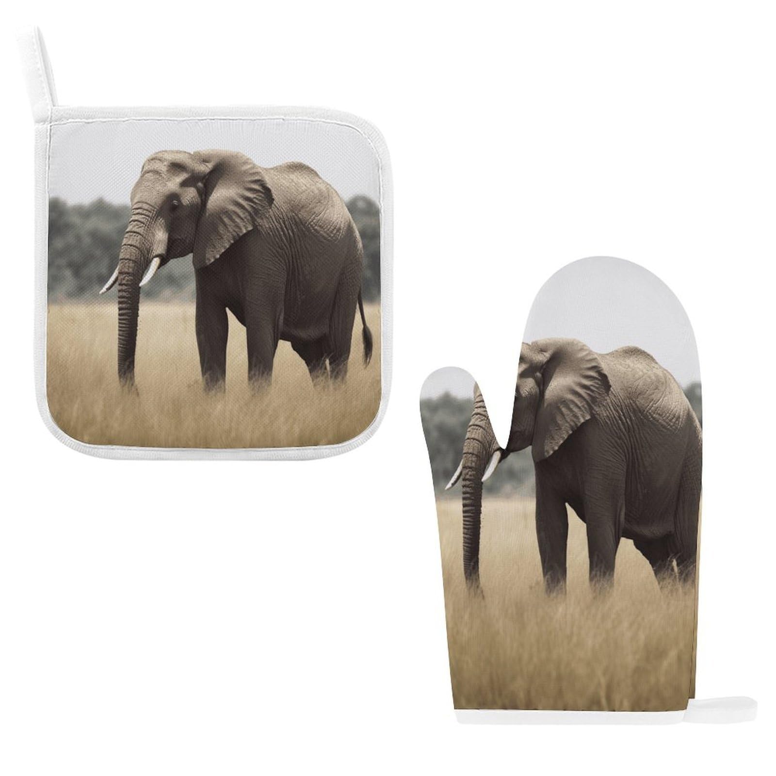 Fodpand Style Elephant Oven Mitts And Pot Holders Sets