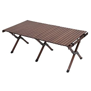 Hilanders 木製　ロールトップテーブル 120×60cm Amazon | Hilander(ハイランダー) ウッドロールトップテーブル