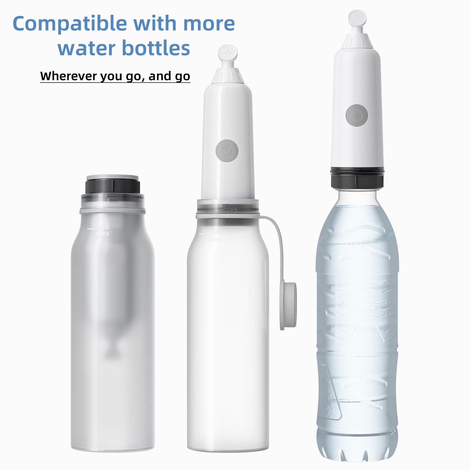 BIGCOW Bidé de viaje portátil, bidé eléctrico con 3 modos de pulverización, IPX7 impermeable y recargable, mini pulverizador de agua para inodoro para higiene personal, cuidado postnatal, perineal y