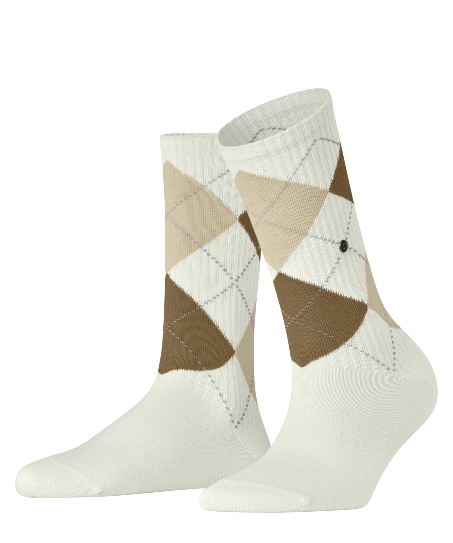 Burlington Women's White Off-White 2040 Rib Courtside Fleet Street W So Cotton Plain 1 Pair Socks, 3.5-7