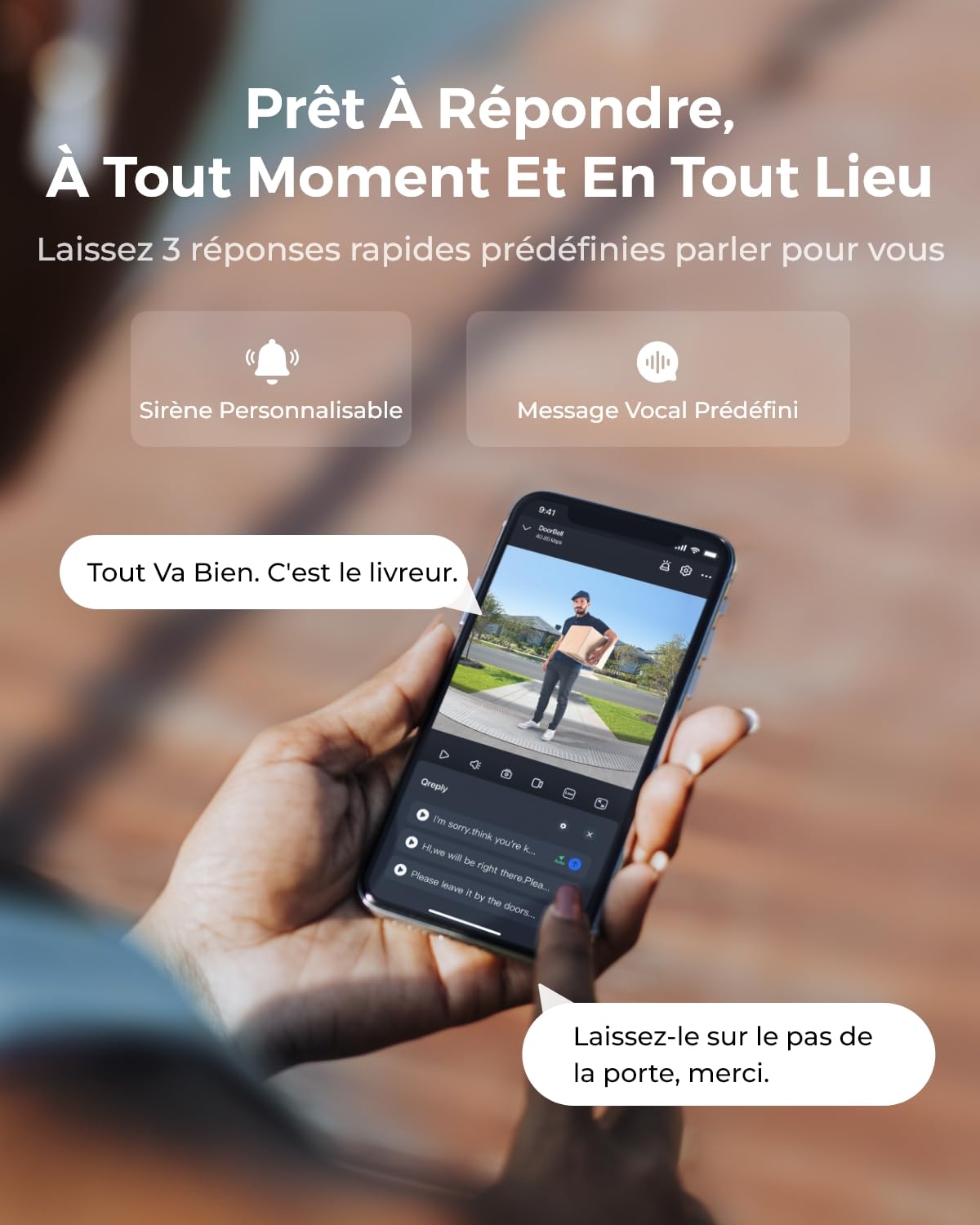Reolink Caméra Sonnette 2K sans Fil avec Batterie, Wi-FI 2.4/5GHz, Vue tête-Pieds 1:1, détection des Personnes/véhicules/Colis, Pas de Frais mensuels, Audio bidirectionnel, Video Doorbell (Batterie)