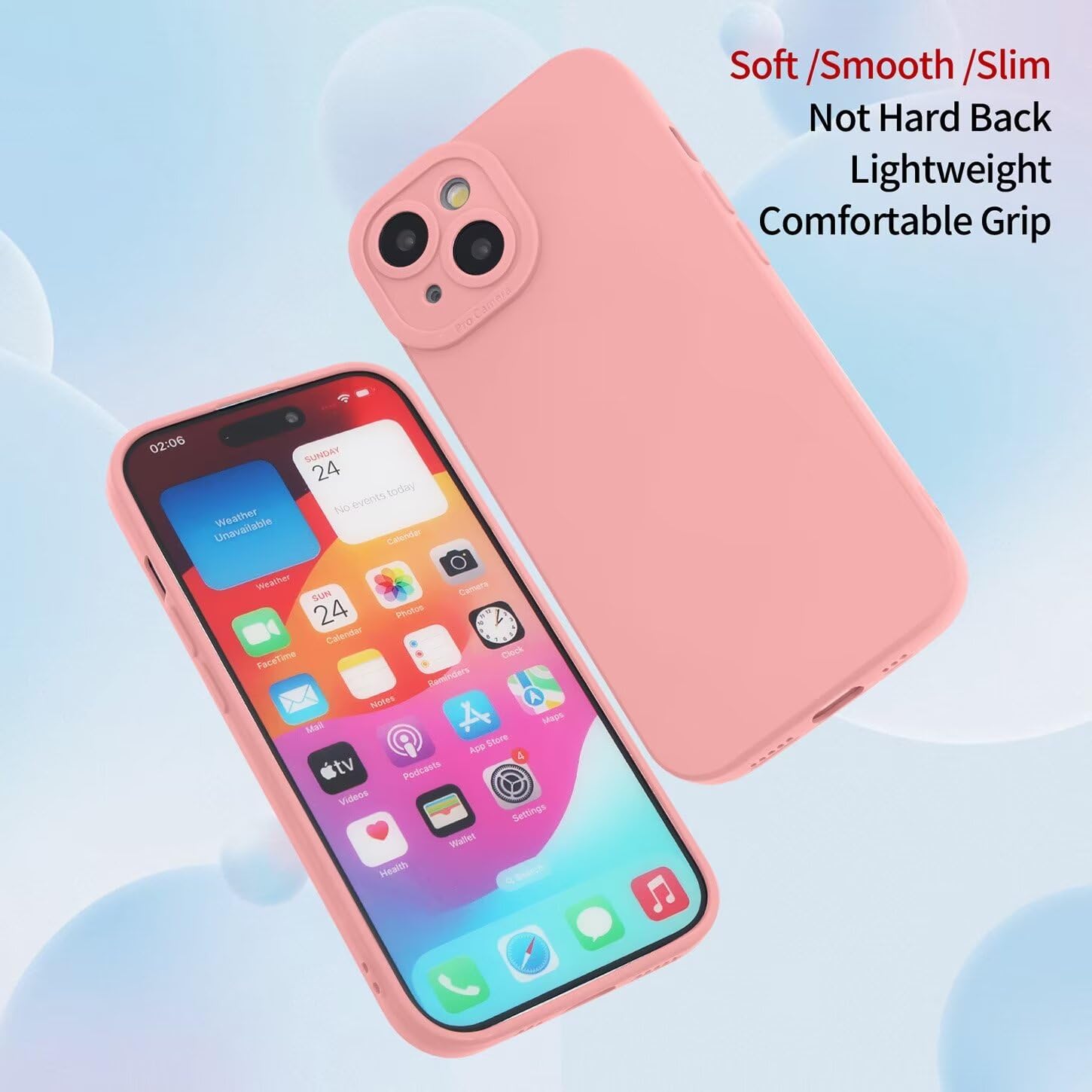 ILING Cover per Oppo A17/Oppo A17K, Custodia Vetro