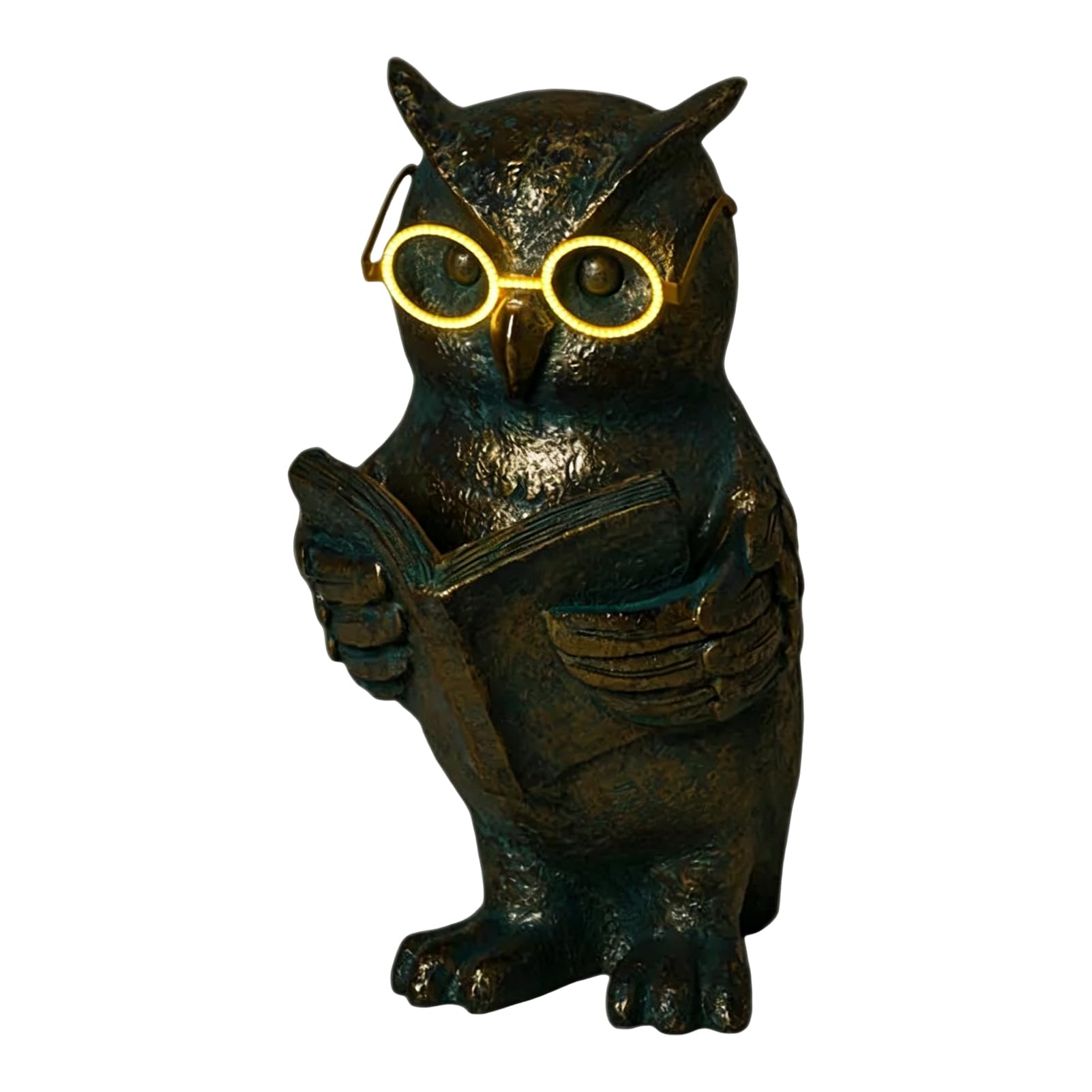 Zestaw figurek zwierząt w stylu retro, sowa, królik, szop, statuetka ze świecącymi w ciemności okularami na biurko, regał na książki, dekoracja domu, jednoczęściowy