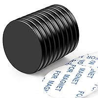 Vista 20 de LOVIMAG Imanes de disco de neodimio superfuertes, potente imán de tierras raras con adhesivo de doble cara para nevera, bricolaje, construcción