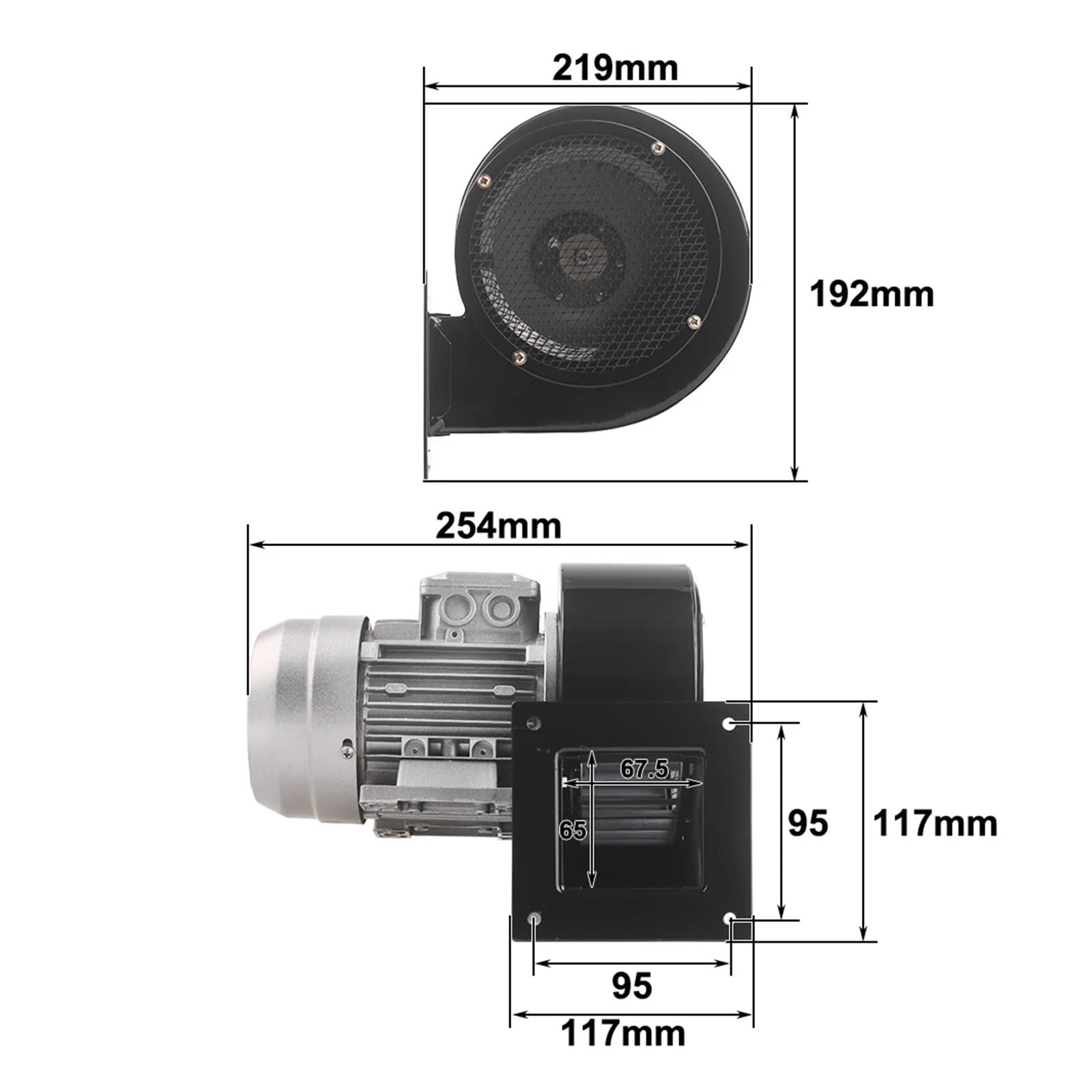 120W 220 380 multi-blade centrifugal fan low noise and high temperature resistant industrial fan small blower(380 three phase)