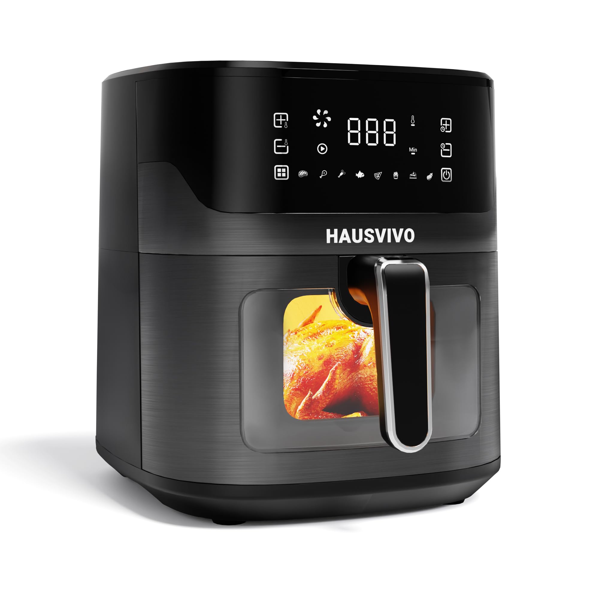 Freidora de Aire 6,5L sin Aceite | 1600W Airfryer con Ventana Visible | 8 Programas, Pantalla Táctil, Temporizador, Cesta Antiadherente, Apta para Lavavajillas