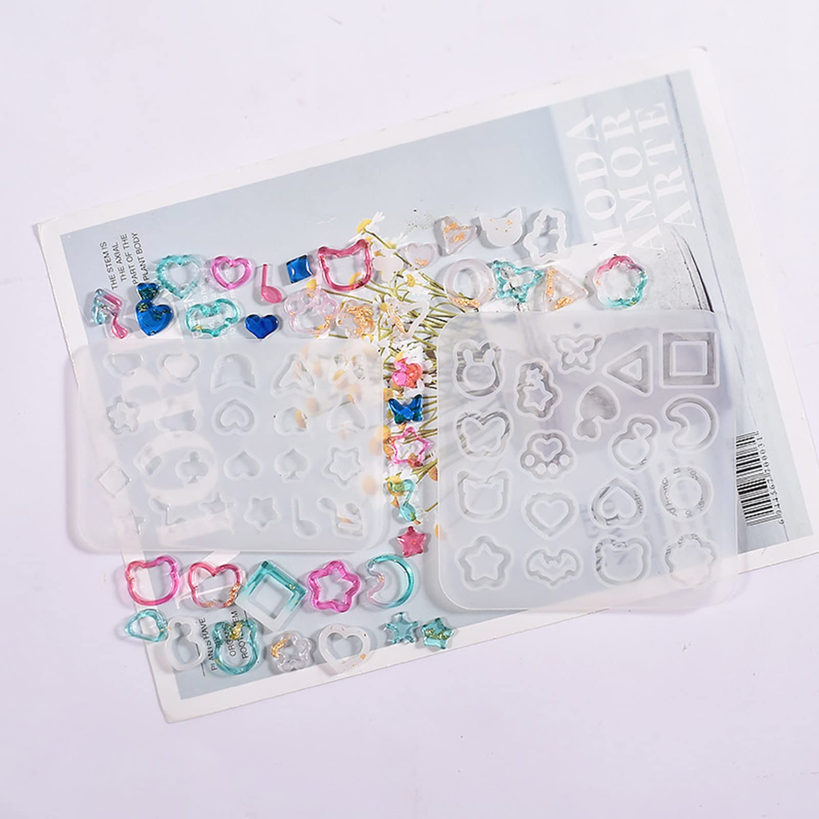 Pack Outil A Main,Moule De Remplissage En Résine époxy Cristal, Sables Mouvants, Boucles D