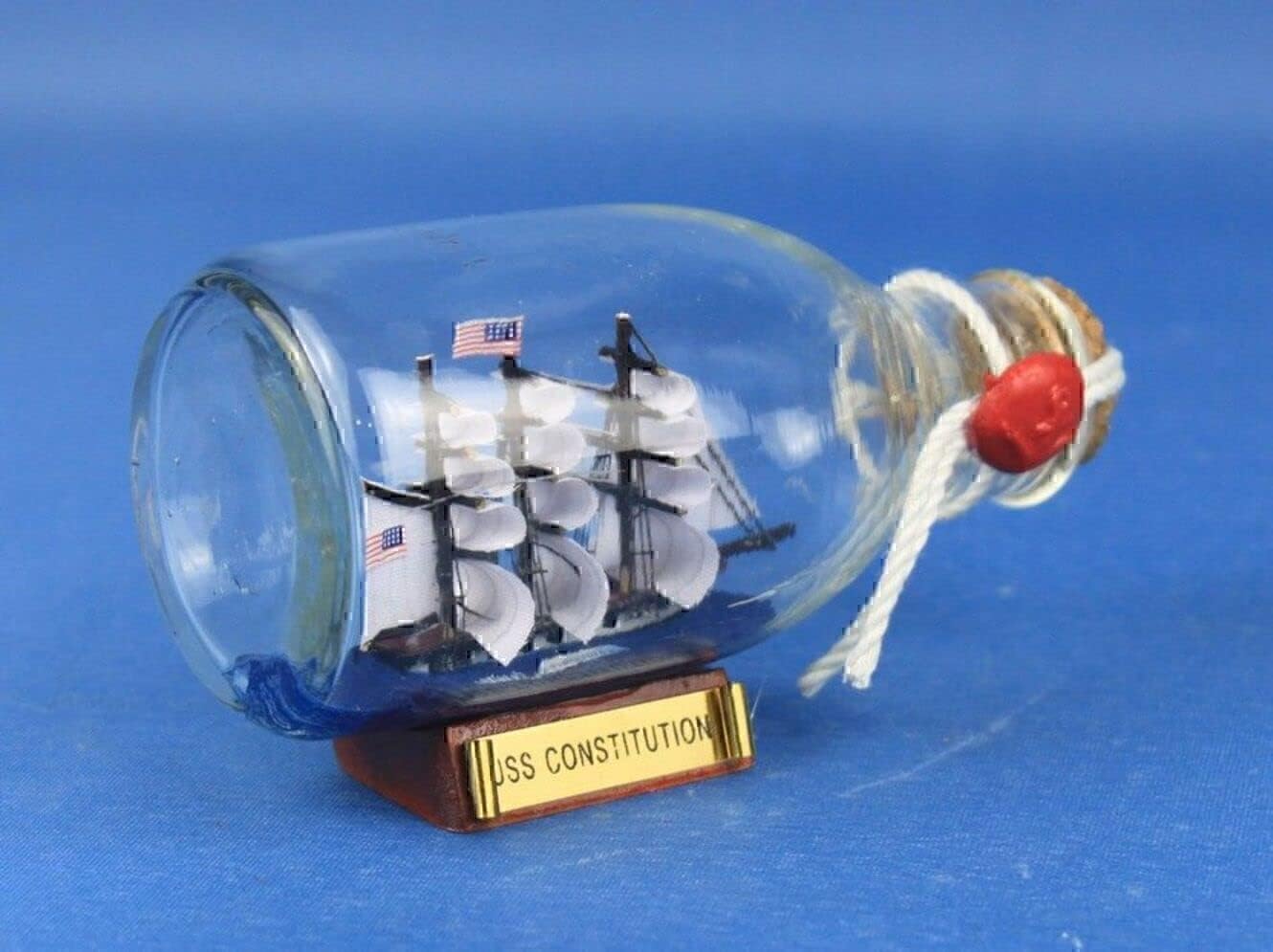 Handcrafted Nautical Decor USS Constitution Ship in A Bottle 5" - Ship in A Bottle - War of 1812 - Old IRO