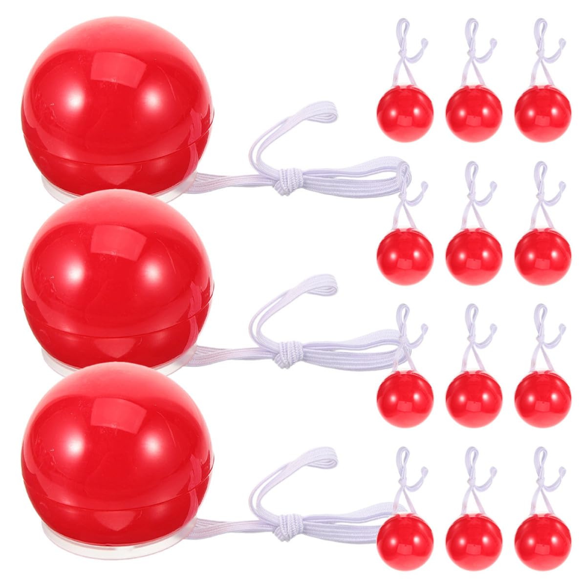 VALICLUD 15 Pezzi Naso da Clown Rosso in Plastica che Lampeggia, Accessorio per Costume Comodo e Facile da Usare, per Feste e Spettacoli Teatrali
