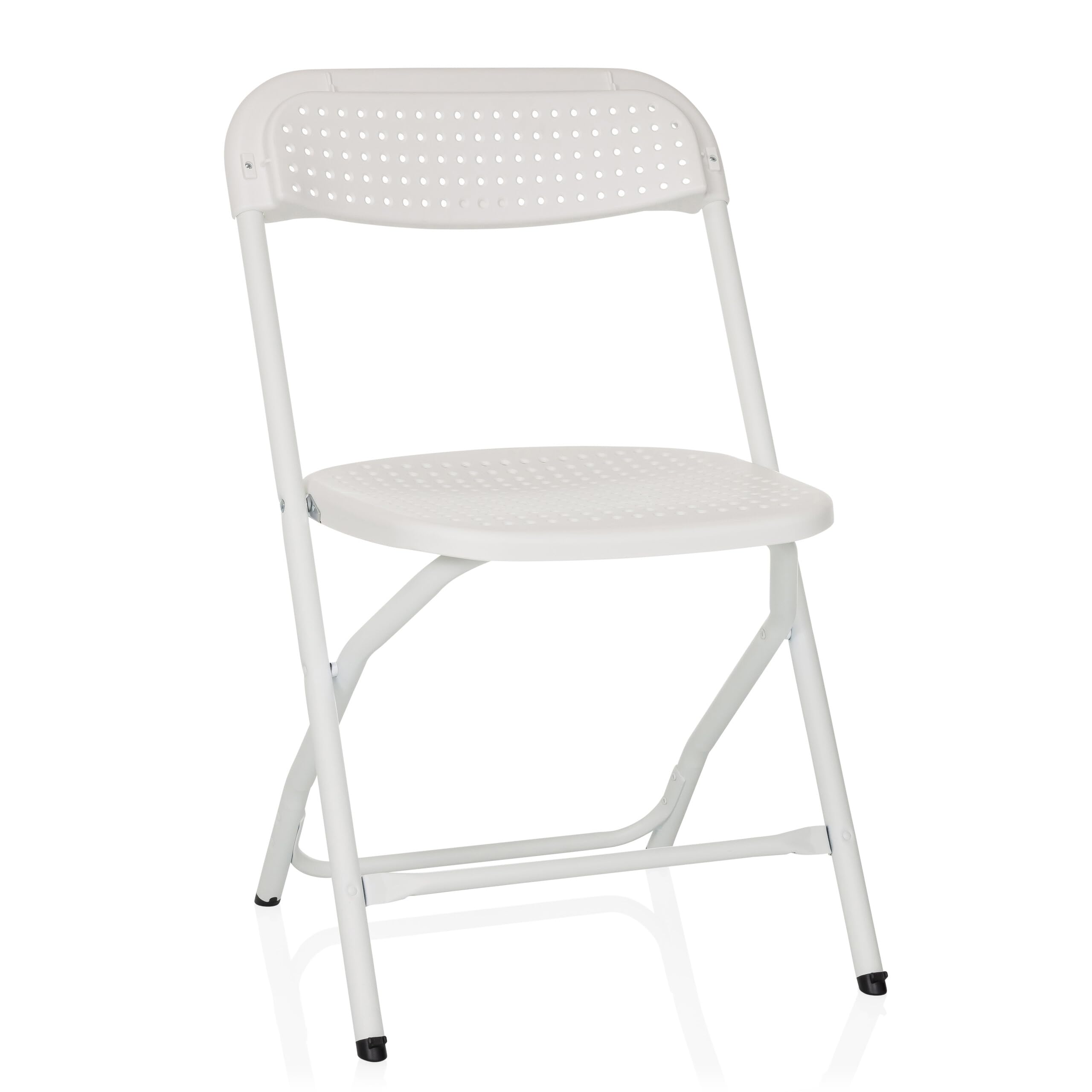 hjh OFFICE Klappstuhl bis 250kg belastbar TUDELA XXL PRO W Campingstuhl klappbar, Indoor- und Outdoor Faltstuhl, Weiß