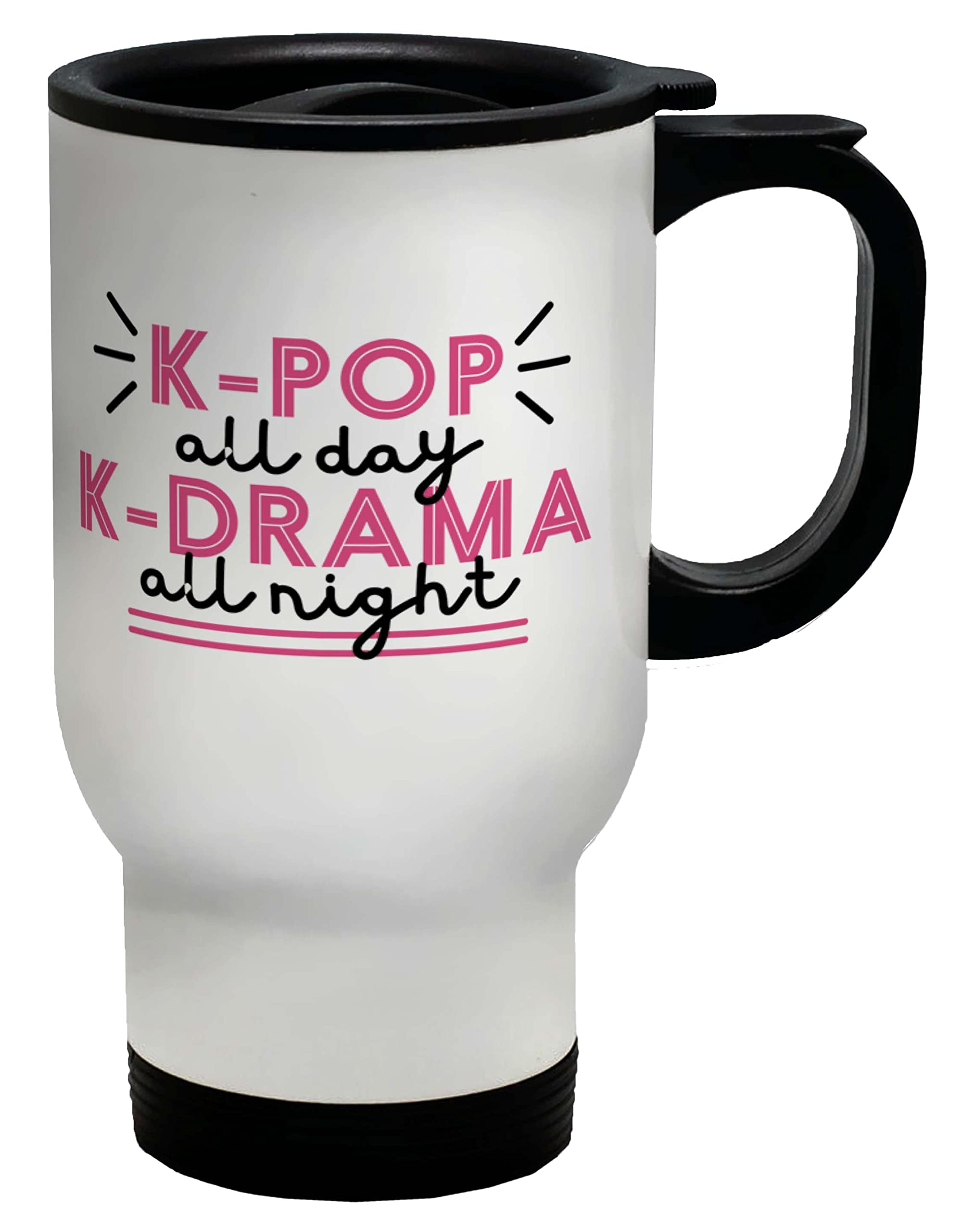 Shopagift K-Pop All Day Travel Mug K-Drama All Night Funny Gift Cup