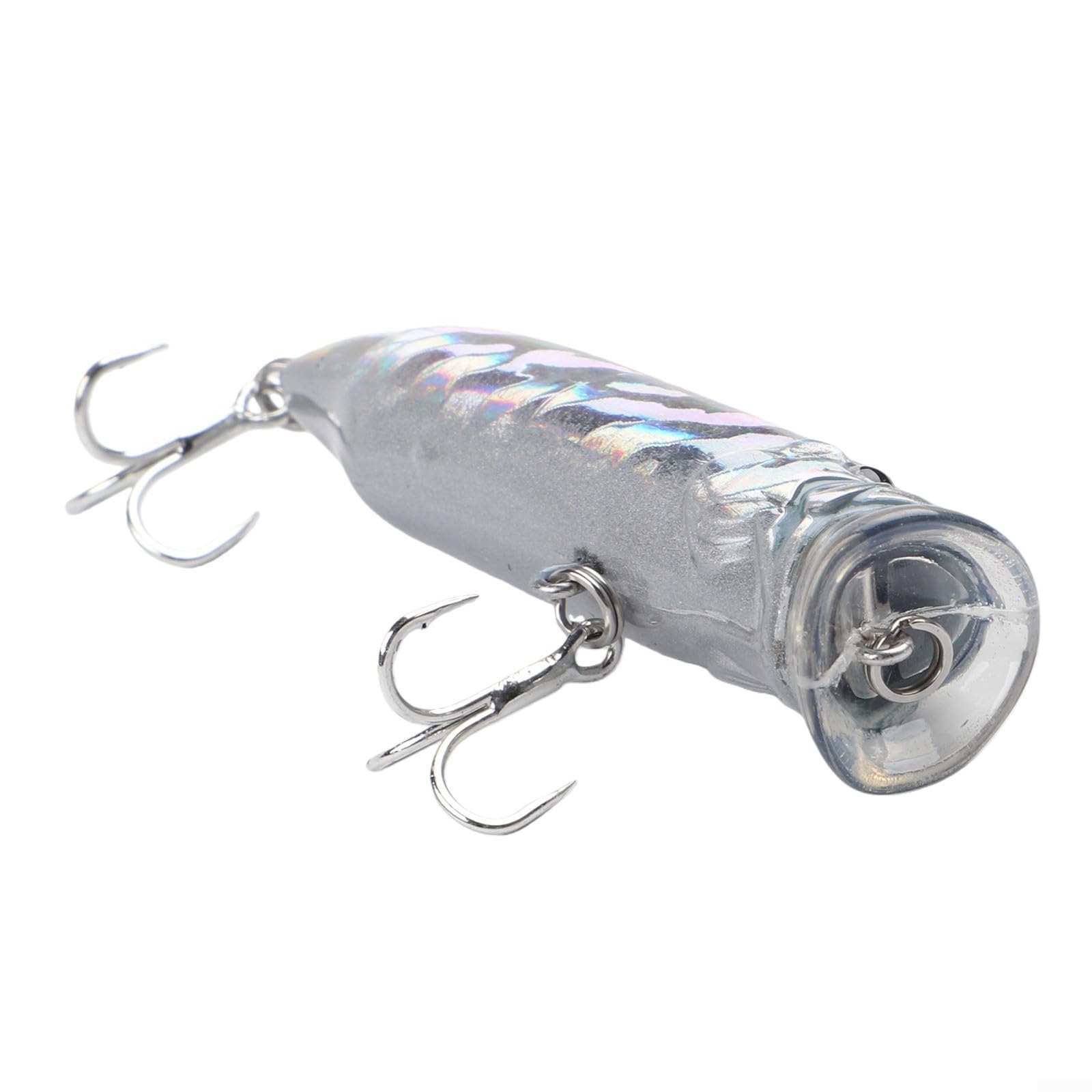 Artificial Hard Popper Lure 7cm 10g Glow In Dark Topwater Wobbler With 3d Eyes For Bass Pike Trout Saltwater Freshwater Fishing Bait(Light Bule)
