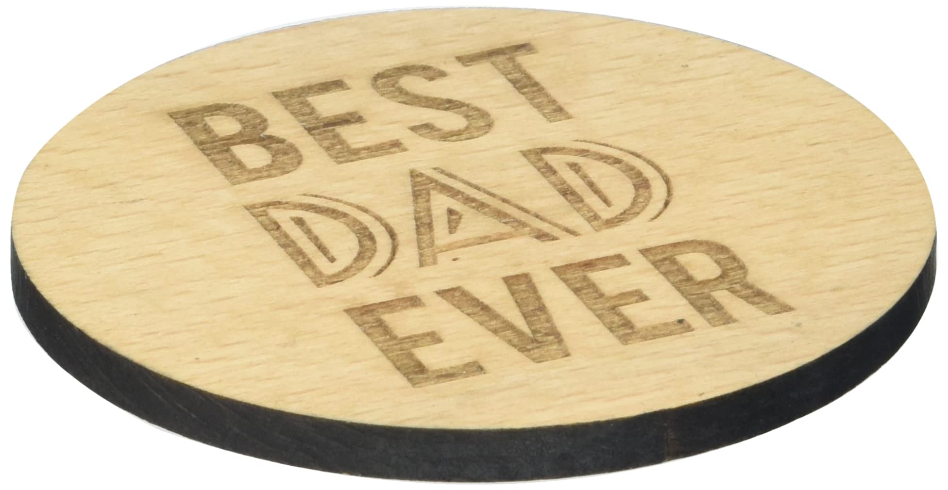 Engraved House "Best Dad Ever" Beech Wood Coaster
