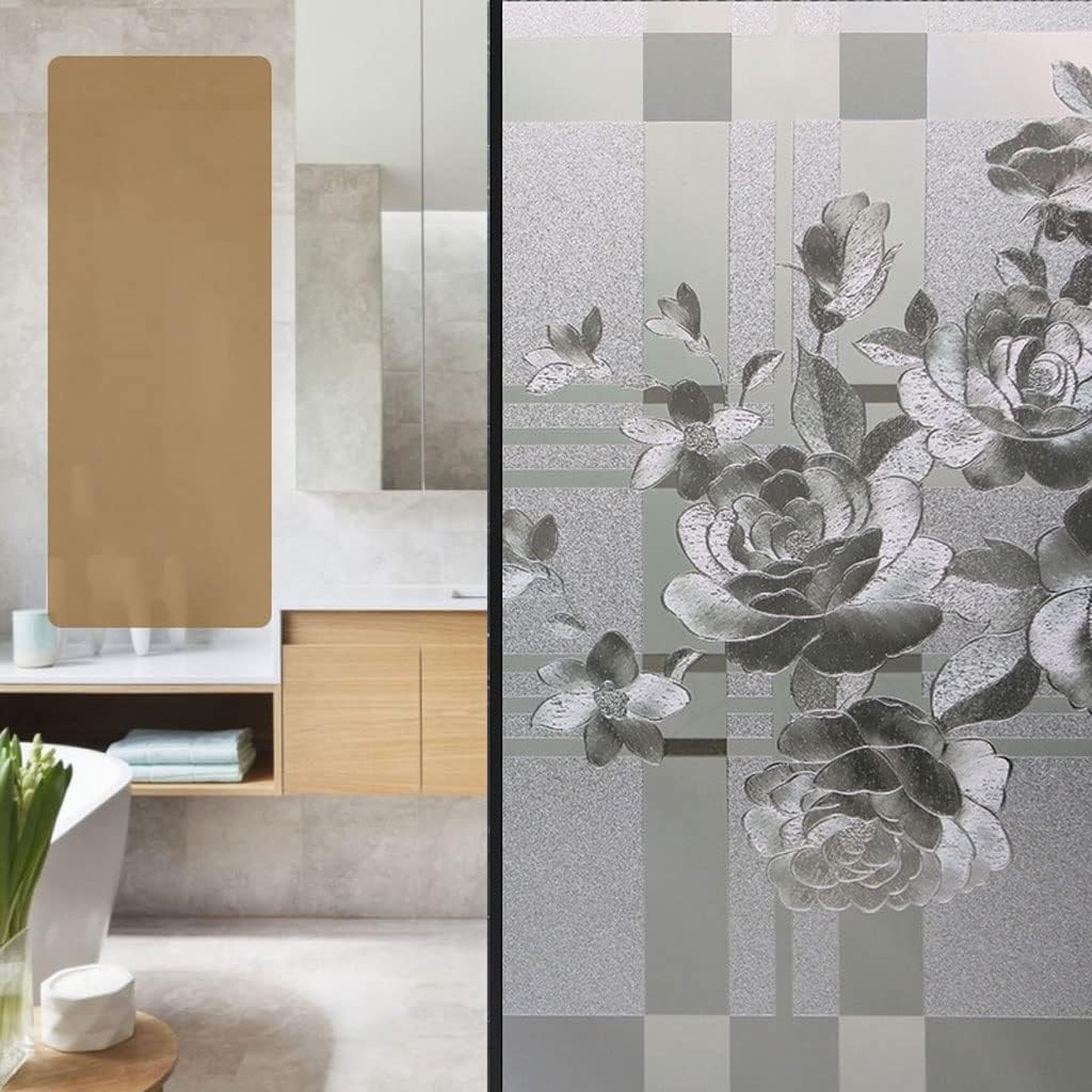 Window Film Window Stickers Window Glass Sticker Frosted Sunshade Heat Insulation Window Decoration Film Suitable for Living Room Balcony Bathroom Window Privacy Film Glass Sticker(75 * 100cm)