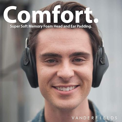 Miniatura 6 de Zopsc Orejeras de tiro plegables Antinoise para protección auditiva deportiva con banda para la cabeza suave Negro S