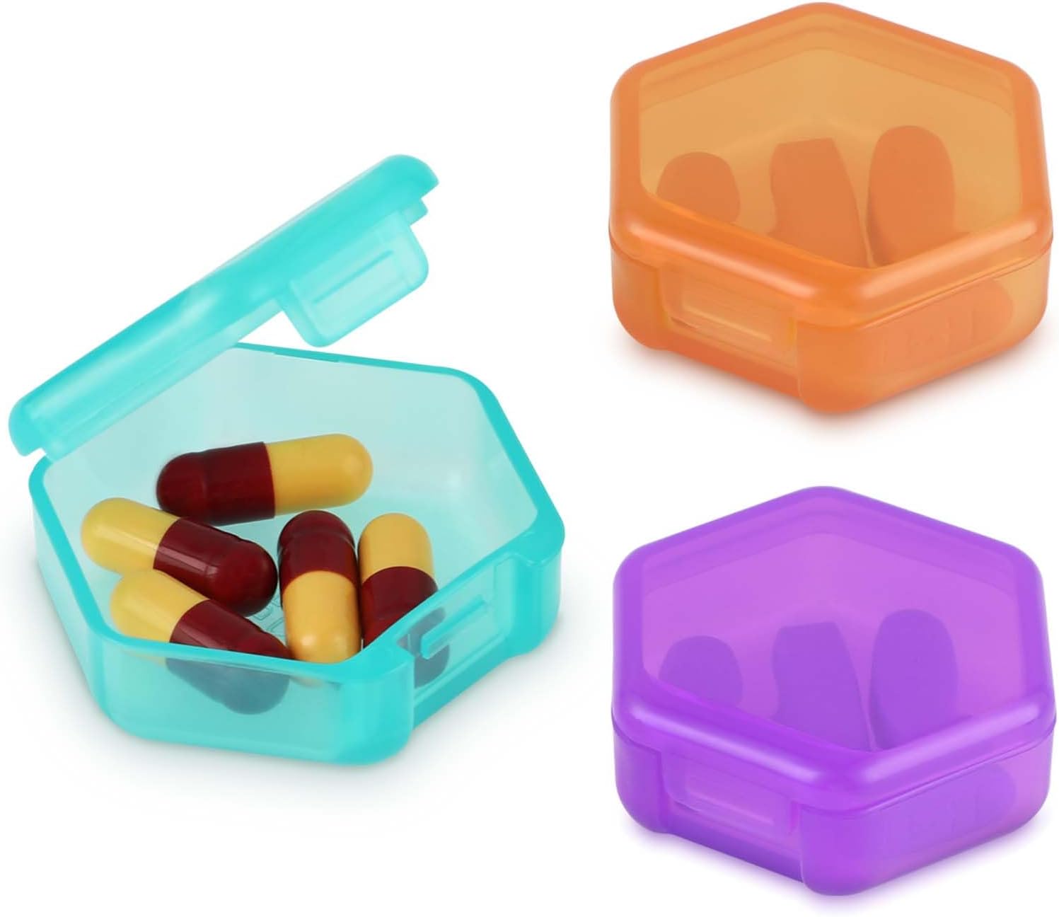 Sibba Pill Organizer Box 3 PCS Medicine Container Case Holder Monthly Medication