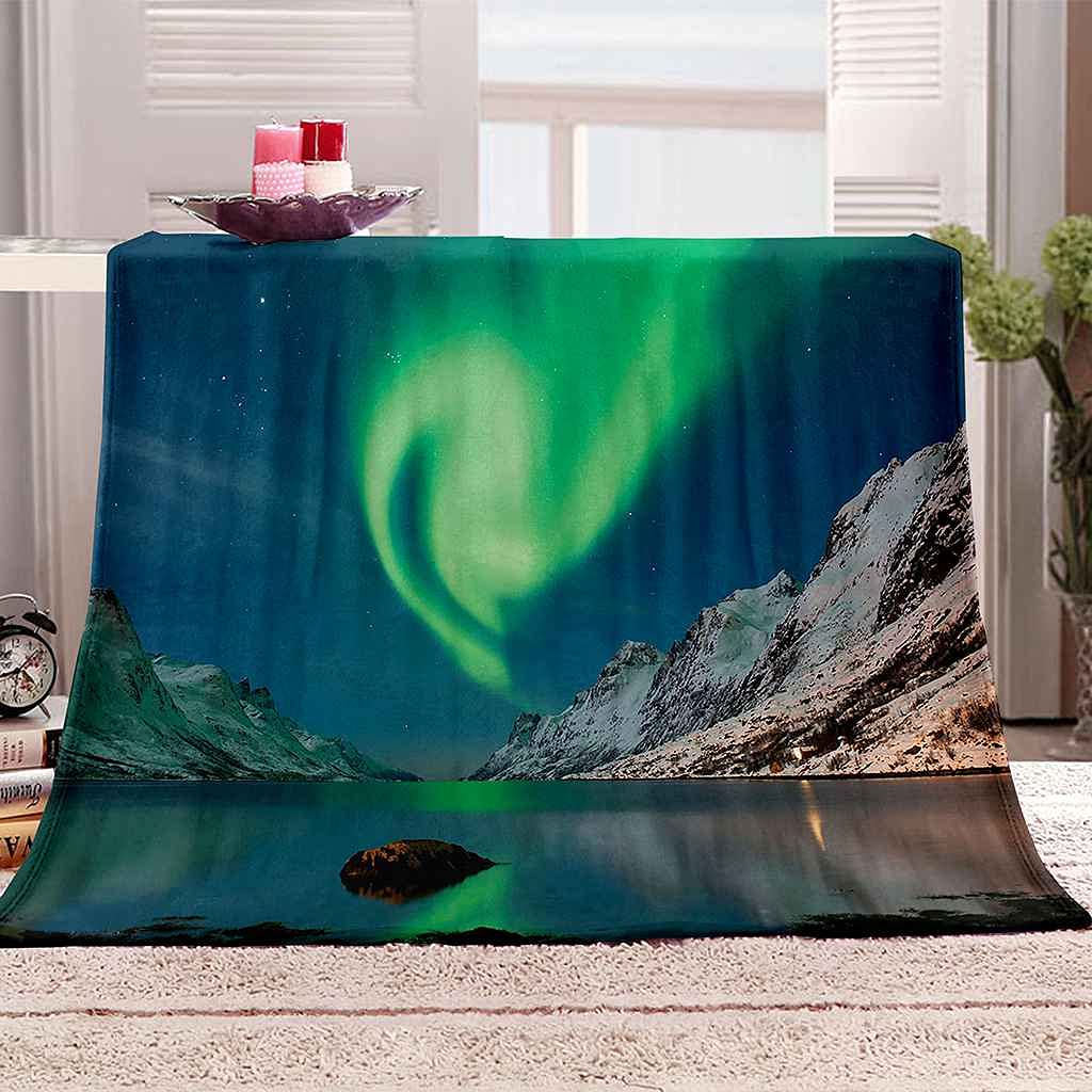 Couverture sofa 3D thermorégulatrice et microfibre douce