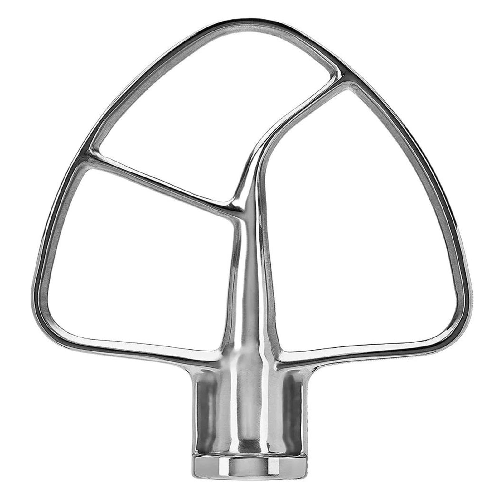 Frusta Piatta Di Ricambio In Acciaio Inossidabile, Compatible With KitchenAid, Testa Inclinabile E Robot Da Cucina Da 4,5-5 Qt, Accessorio For Mescolare Pasticceria