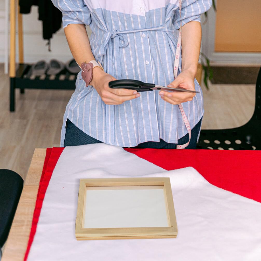 Kit Creativo Per Carta Fatta A Mano - 3 Cornici In Legno Con Rete Per Bambini | Laboratorio Eco - Foto 6