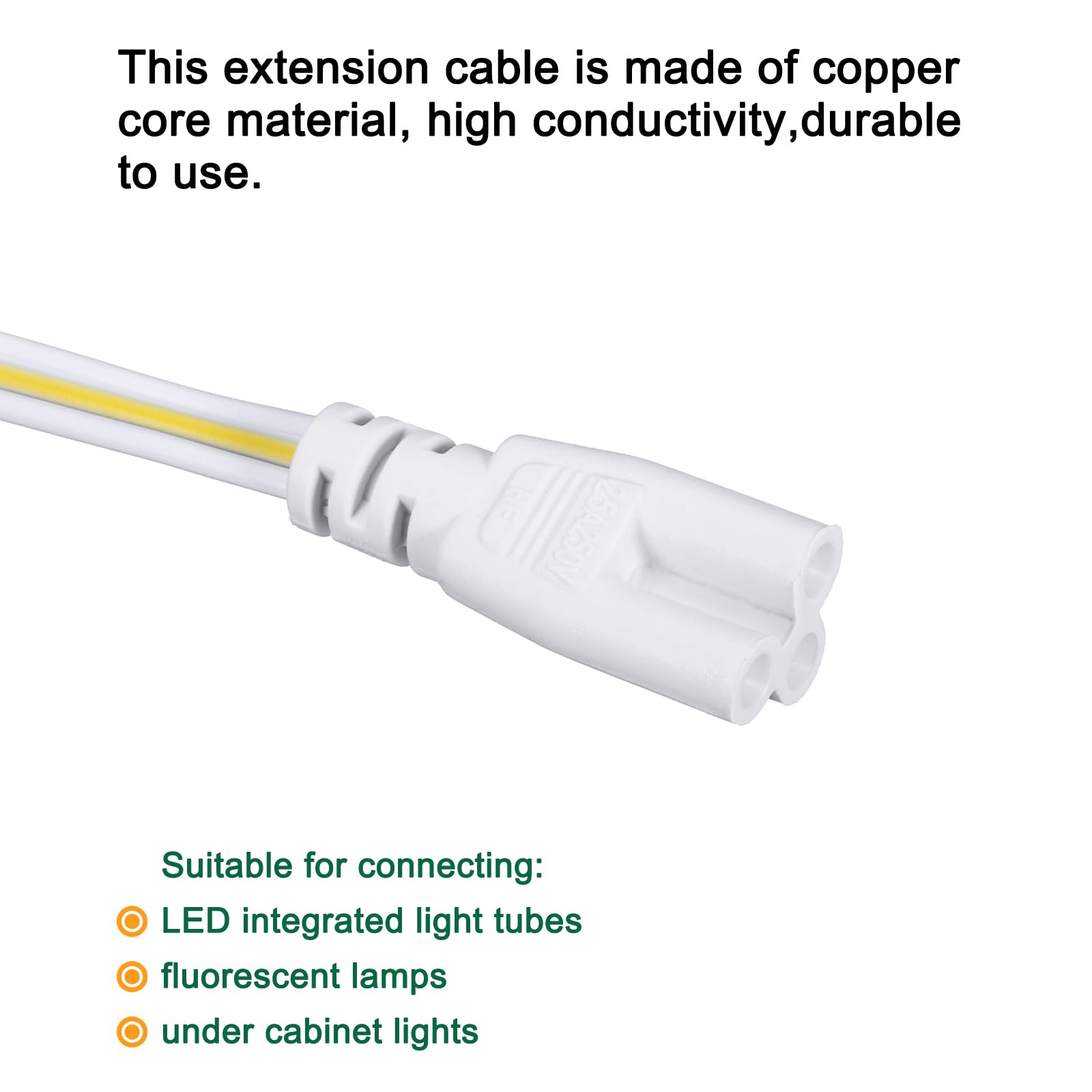 Câble Rallonge Pour Bande LED - 30 Cm, Ignifuge, Connecteur Femelle, Avec Interrupteur - Neuf